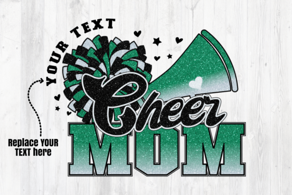 Cheer Mom Green White Sublimation
