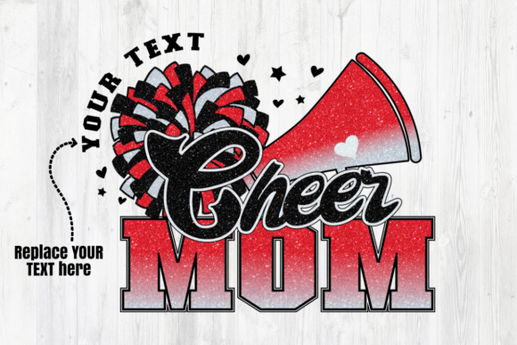 Cheer Mom Red White Sublimation