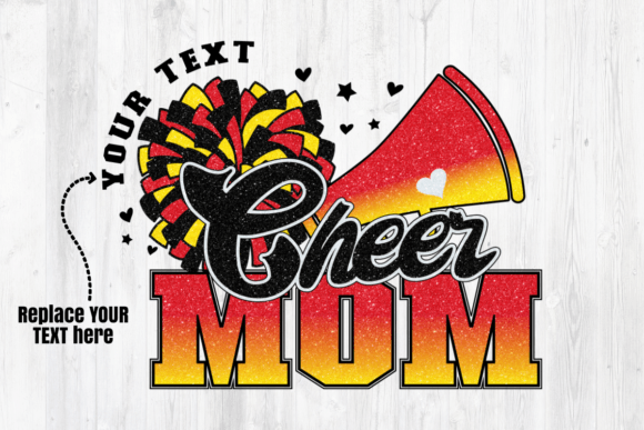 Cheer Mom Red Yellow Sublimation
