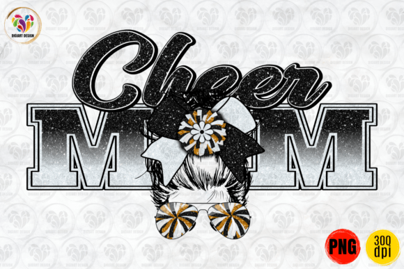 Cheer Mom White Black Sublimation