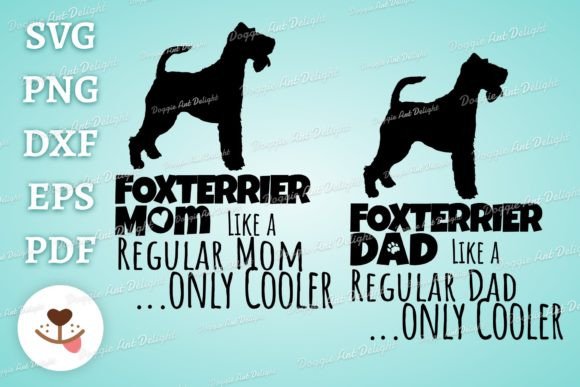 Funny Foxterrier Dog Mom Dad